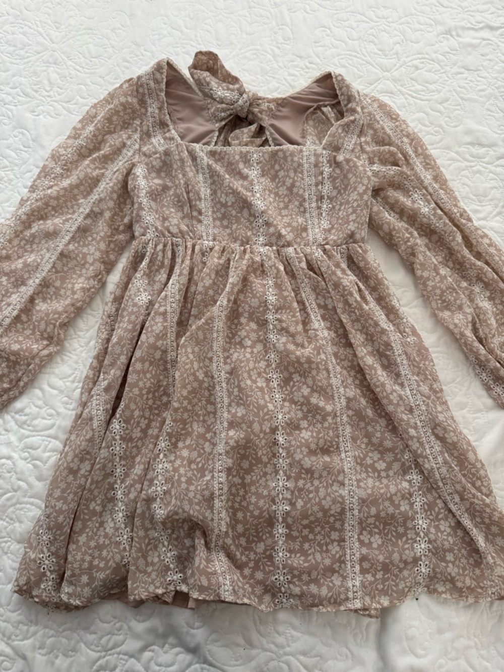 Altar'd State Mauve Floral Mini Dress